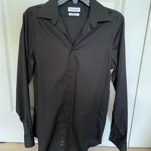 Calvin Klein slim fit men's black button down shirt-size small